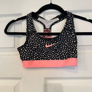 Nike Black and Pink Activewear Top